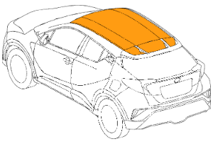 покраска крыши toyota c-hr